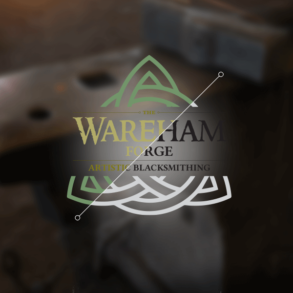 forge smithing bladesmithing metal iron works Logo Design Canada Wareham