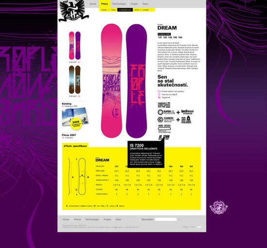 snowboard graphics printed catalogue Website