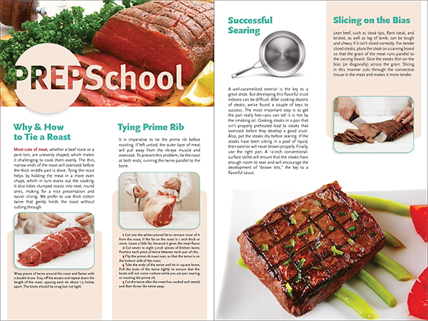 magazine spread steak publication educational