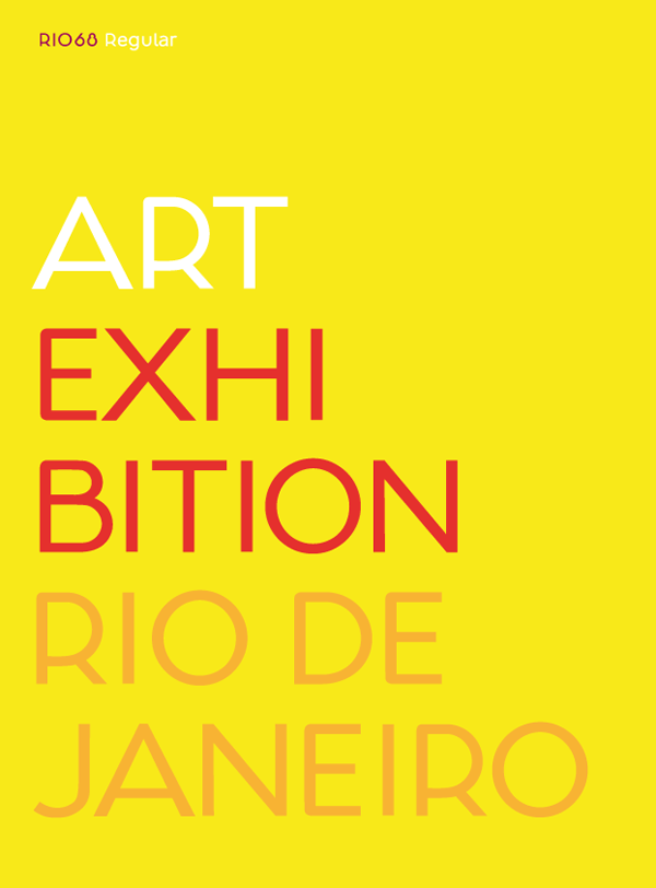 poster type font title font Rio68