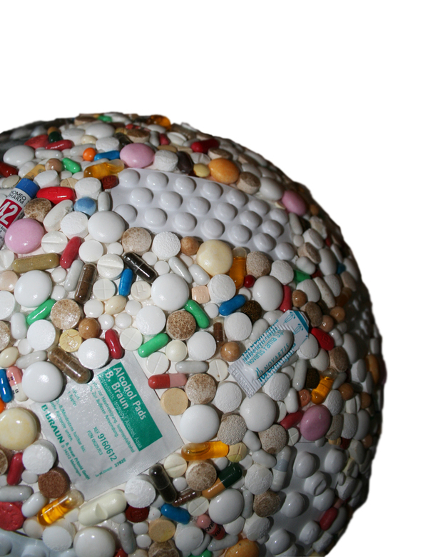 sculpture dummy clay dog owner pills Drugs medicine