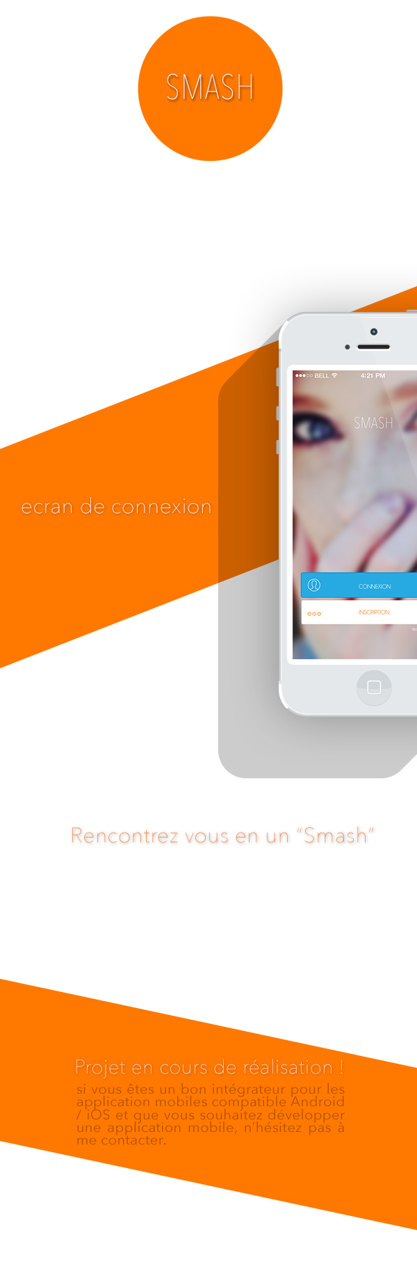 orange smash Love UI app mobile android ios ux Interface