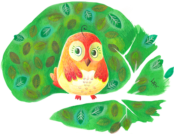 owl girl game texture pattern aquarel watercolor children kids