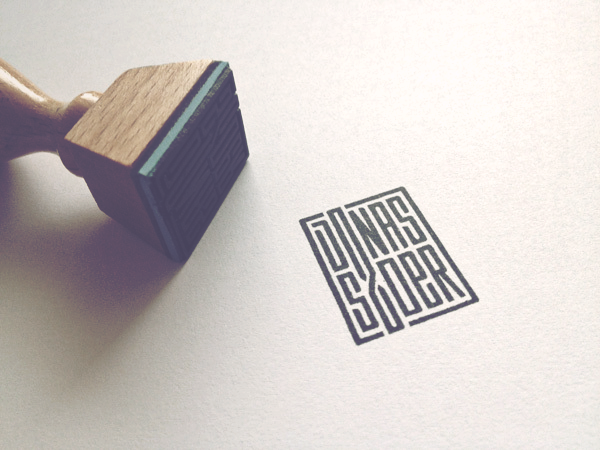 rubber stamp logo Corporate Design Icon wooden stamp wood print
