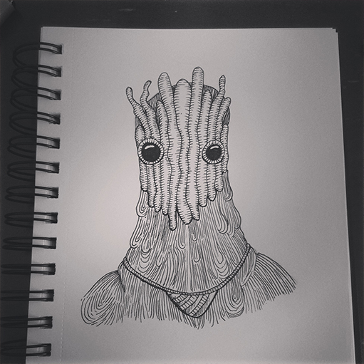 monter canavar sketch ink instagram sketchbook muratsunger