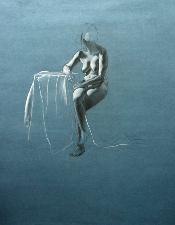 figure figurative Prud'hon nude black White blue naked male female