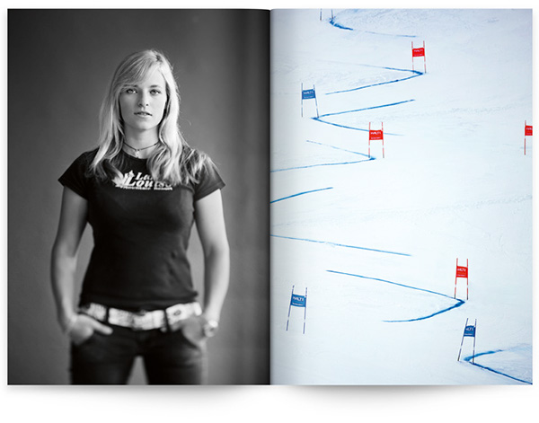 visual platform visual language blue Ski race
