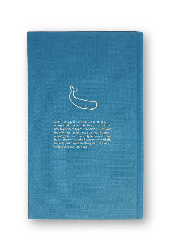 the hitch hikers Guide to galaxy book cover Hardback screen printed Space  Travel exploration futuristic