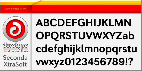 Ben Blom corporate Display Durotype editorial Headline legible modern rounded sans-serif Seconda XtraSoft Signage soft text versatile