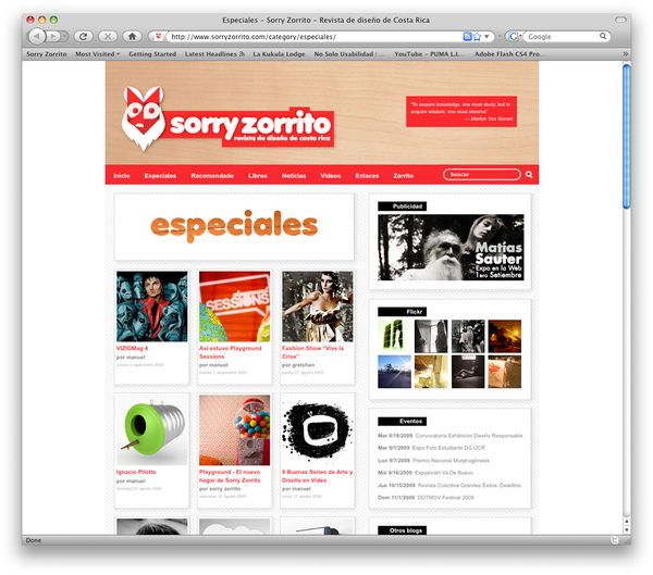 SorryZorrito Costa Rica design magazine Blog