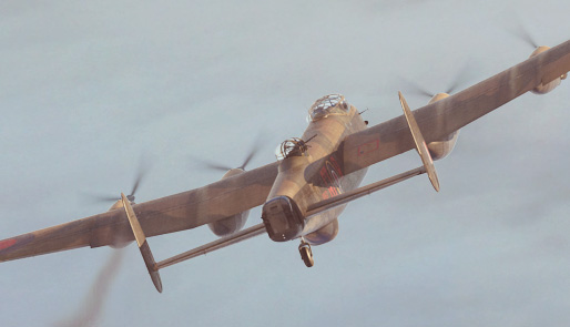 Lancaster ww2 bomber route flak SKY