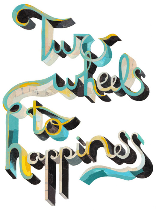 lettering ampersand collage numbers