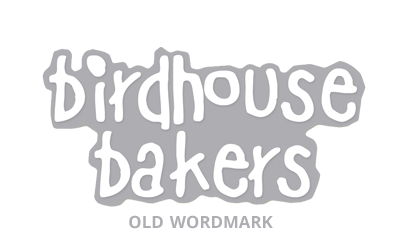 baking cupcakes Birdhouse bakers lettering logo detail