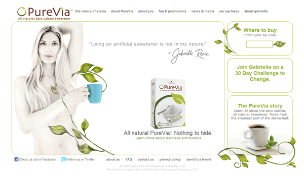 suger sweetener purevia green natural organic stevia leaf beauty tea Coffee logo ge song clean  simple identity poster pure Via brand sweet