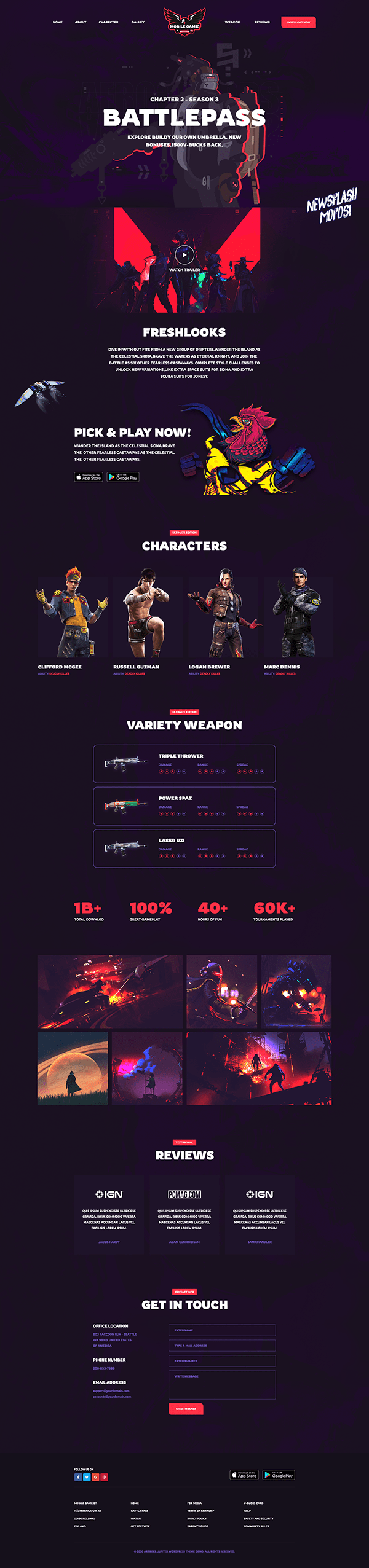 Game - eSports and Gaming Landing Page