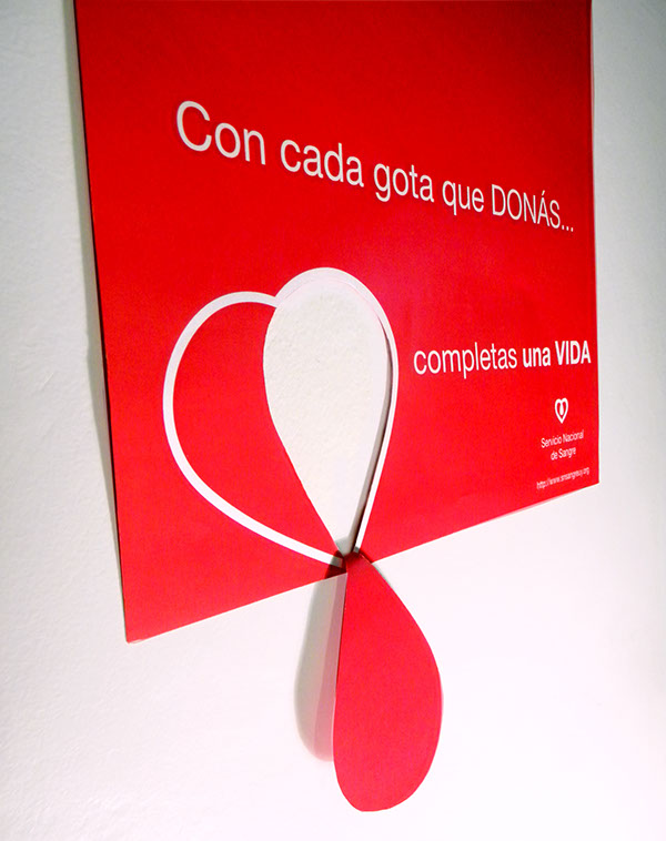 afiche donación Sangre Servicio de sangre