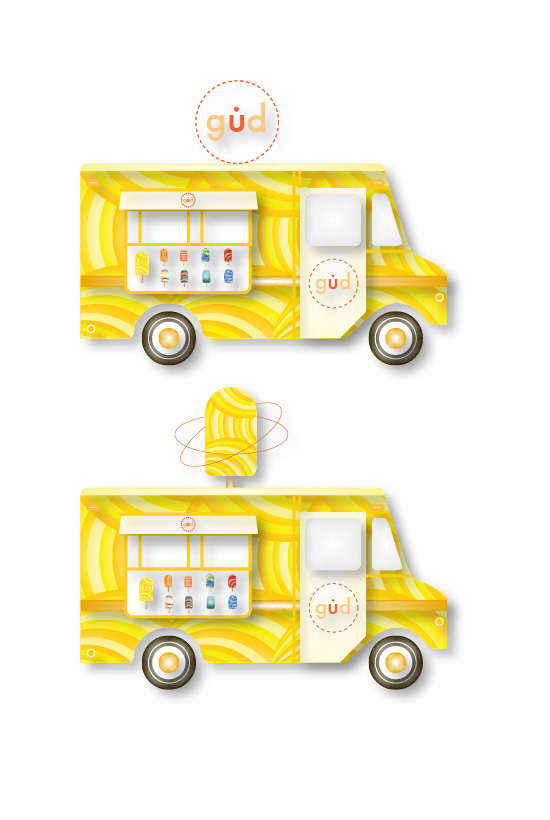 ice cream popsicle package color Space  vector