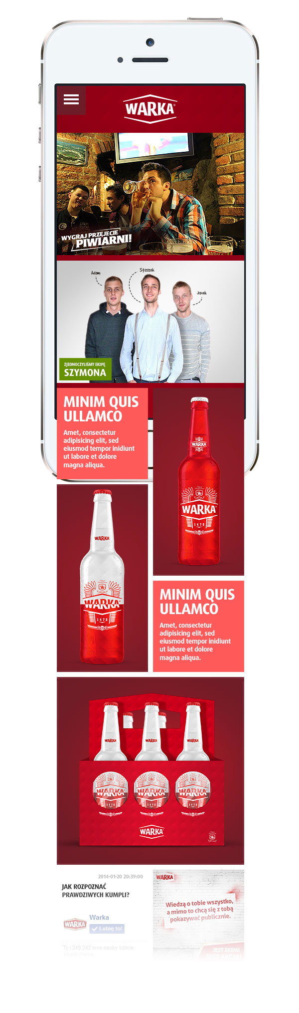 warka bottle Web Website rebranding beer