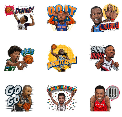 NBA X LINE STICKER / NBA super star NBA line sticker