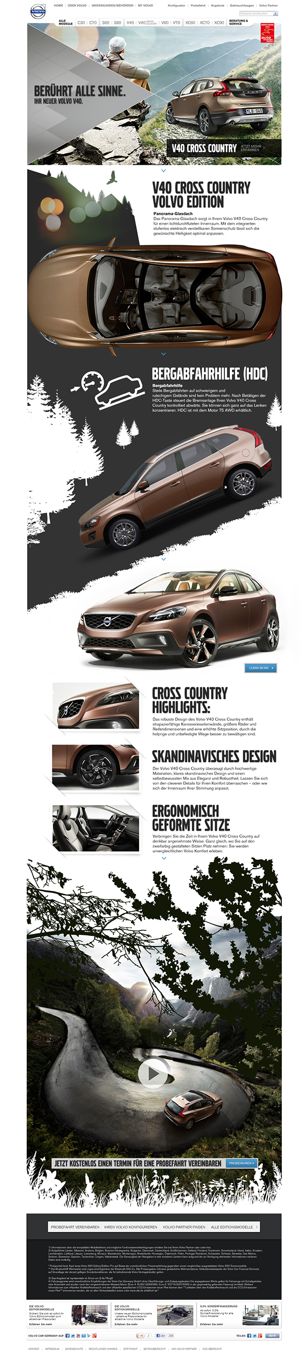 Volvo car Motorshow cool sexy Webdesign Screendesign Responsive