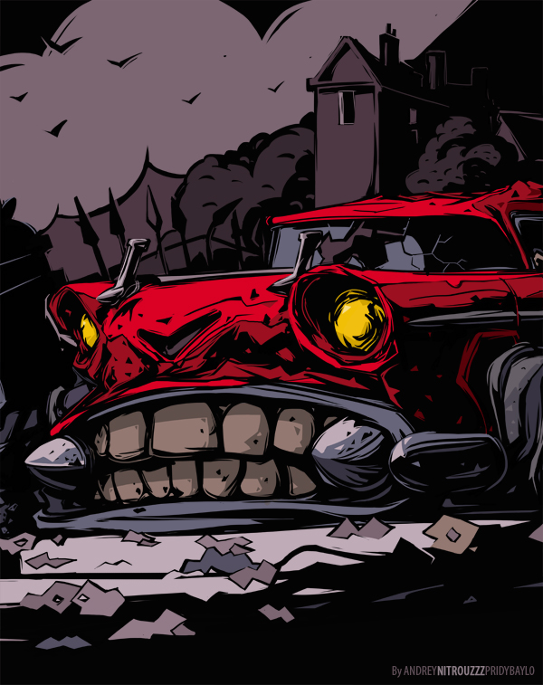 mike mignola Fan Art  Car  chevy chevrolet  bel air  CORSE  andrey pridybaylo Андрей Придыбайло nitrouzzz nitrouz dead