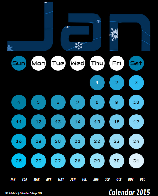 html5 css3 ux UI jquery calendar HTML Table CSS Layout