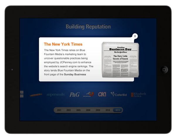 iPad iPad App timeline interactive app design freelance designer Graphic Designer Web designer