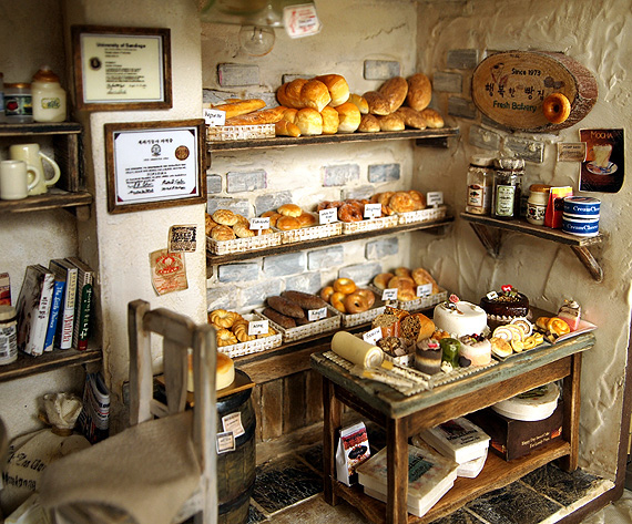 Dollhouse Miniatures Rustic Bread Bakery and Pastry Supply 