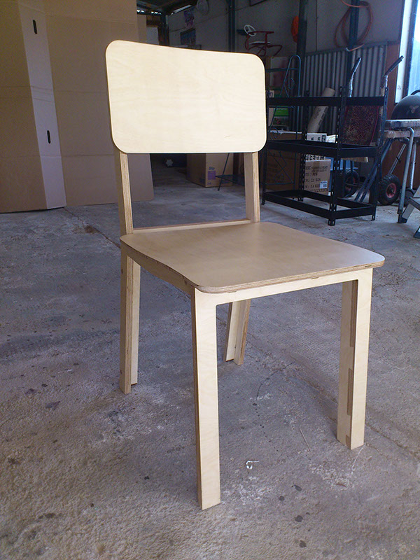 plywood cnc chair dovetail Dowel Kerf curve digital fabrication furniture