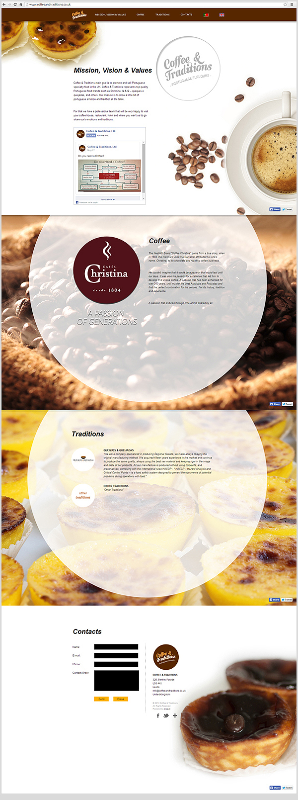 bakery cake Coffee Portugal Flavours tradition brand logo concept