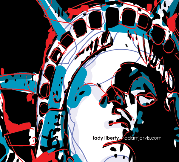 statue of liberty Vector Illustration Editorial Illustration stock illustration america usa Canada patriotism digital illustrator commercial illustration