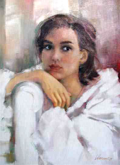 Oil Painting  WOMAN girl portrait