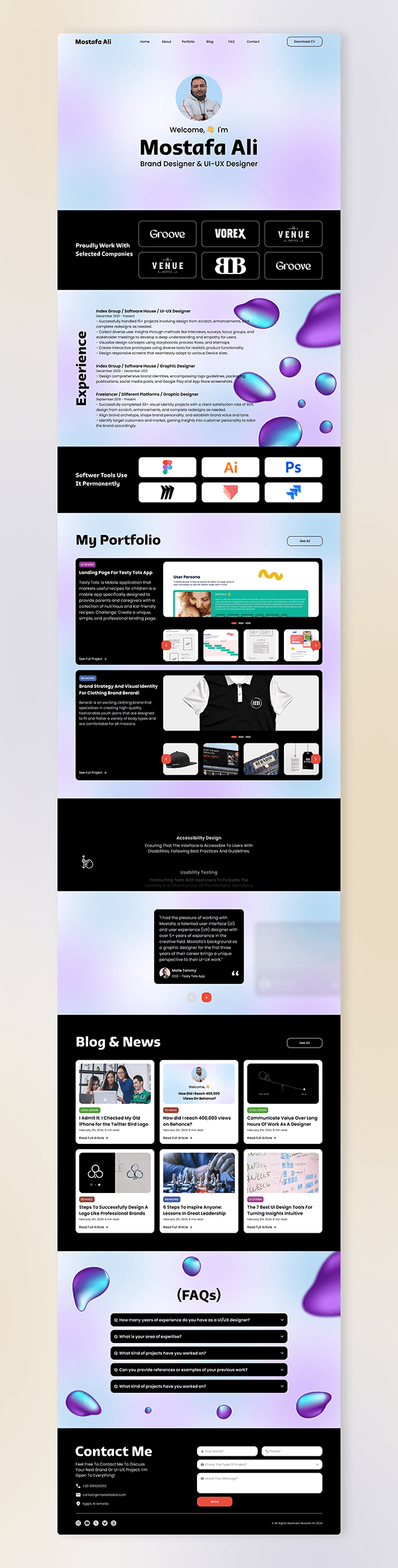 Landing Page - UI Design - Portfolio