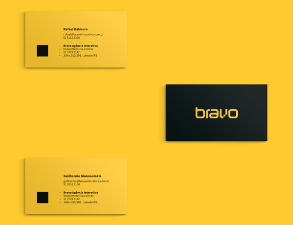 Internet Webdesign bravo yellow black Stationery