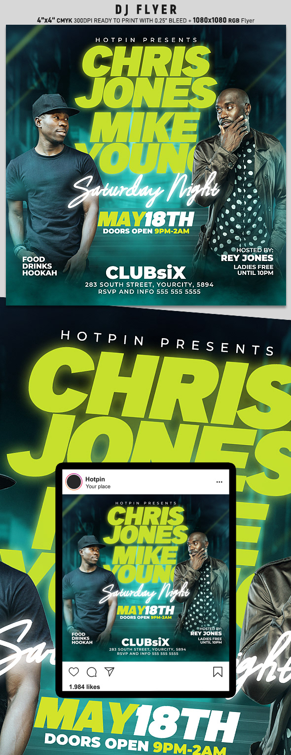 club flyer instagram mixtape event flyer nightclub party flyer podcast summer flyer Urban Flyer