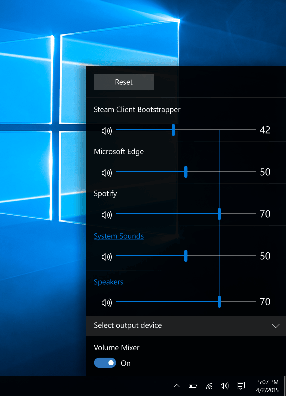 UI redesign Microsoft windows windows 10 sound control Os ux