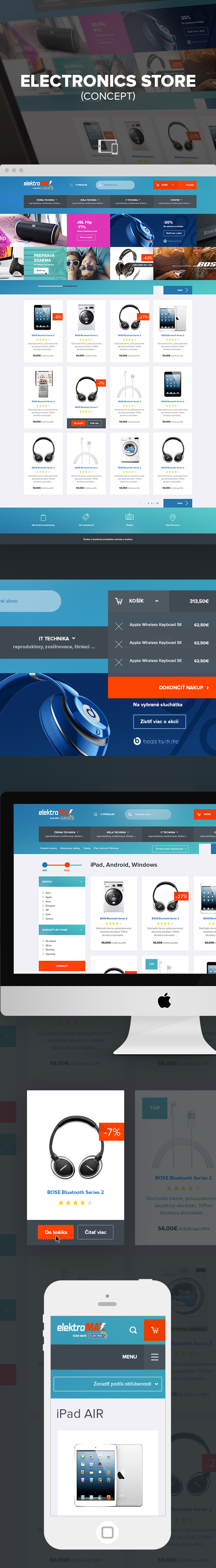 eComerce Ecommerce e-commerce store elektronic flat design Webdesign