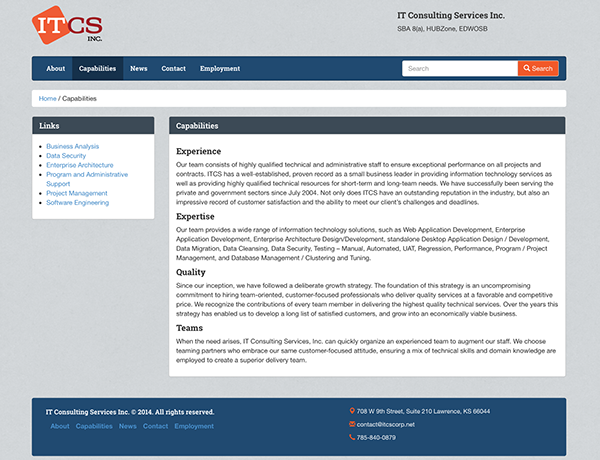 IT Consulting Services ITCS bootstrap HTML css wordpress