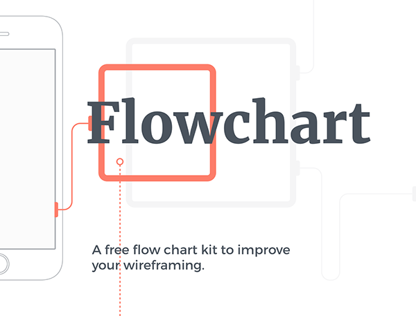 Flowchart kit - Free mobile wireframing kit for Sketch