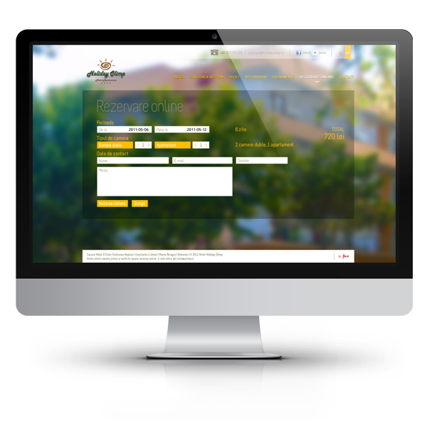 hotel user interface Webdesign Travel Holiday