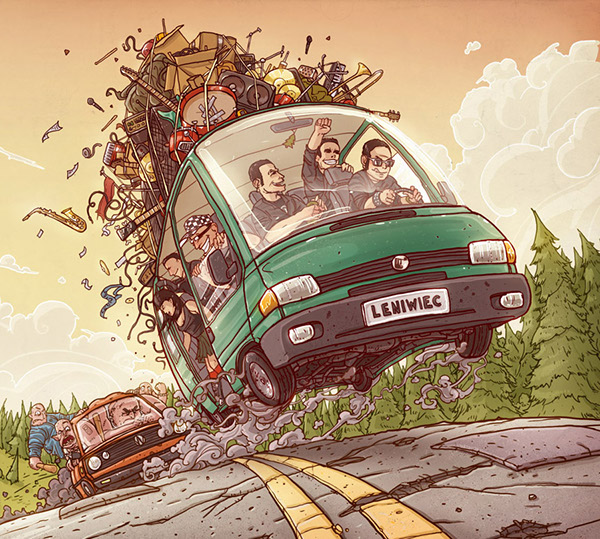 cd box design punk rock cover cartoon the road road