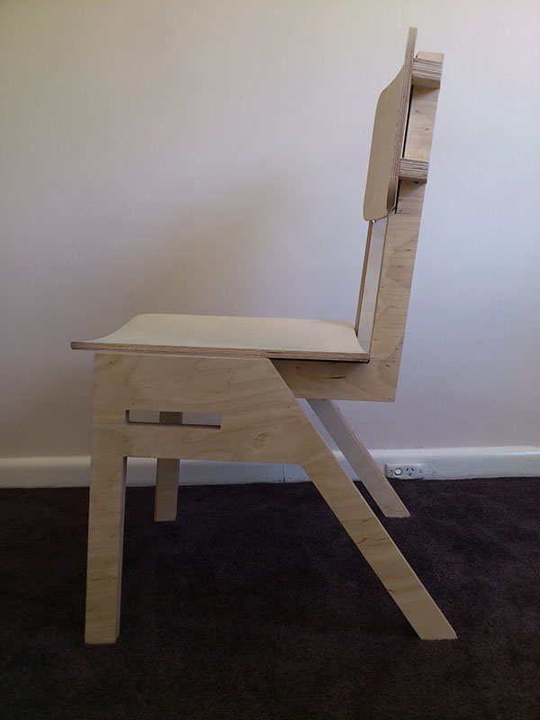 chair plywood cnc Routing glueless Stackable