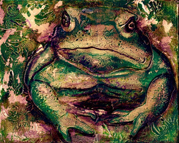 SCAD D. Renee Wilson pastel plaster mixed media toad frog Nature animals summer spring