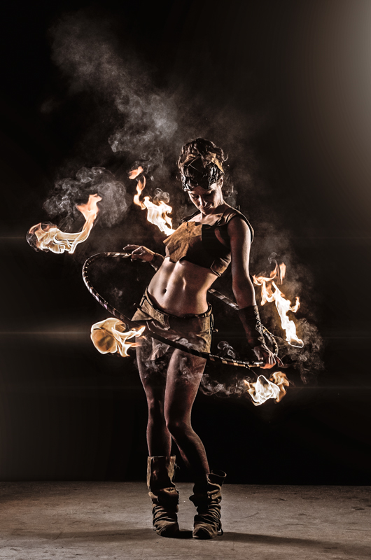 ludifico fire Circus juggling Hot sexy manipulation Nikon D7000 50mm f1.8 photoshop flare anamorphic