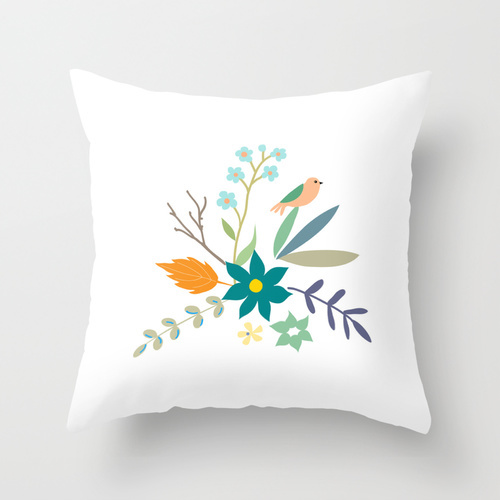 bag pillow card print home design textile flower floral gift