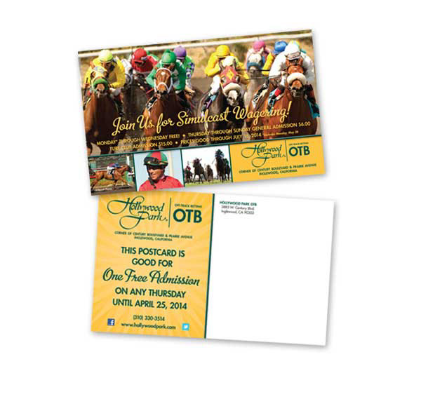 postcard Direct mail horse equine betting Gaming casino sports