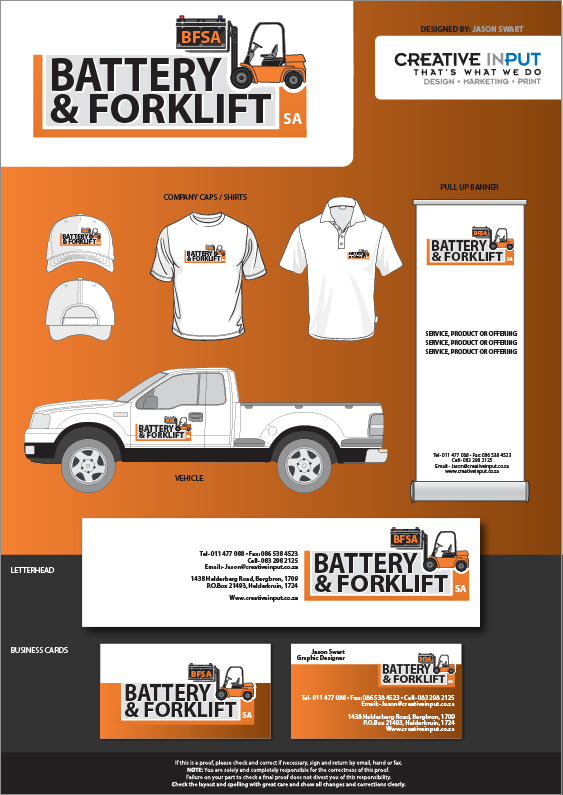 battery Forklift Logo Design