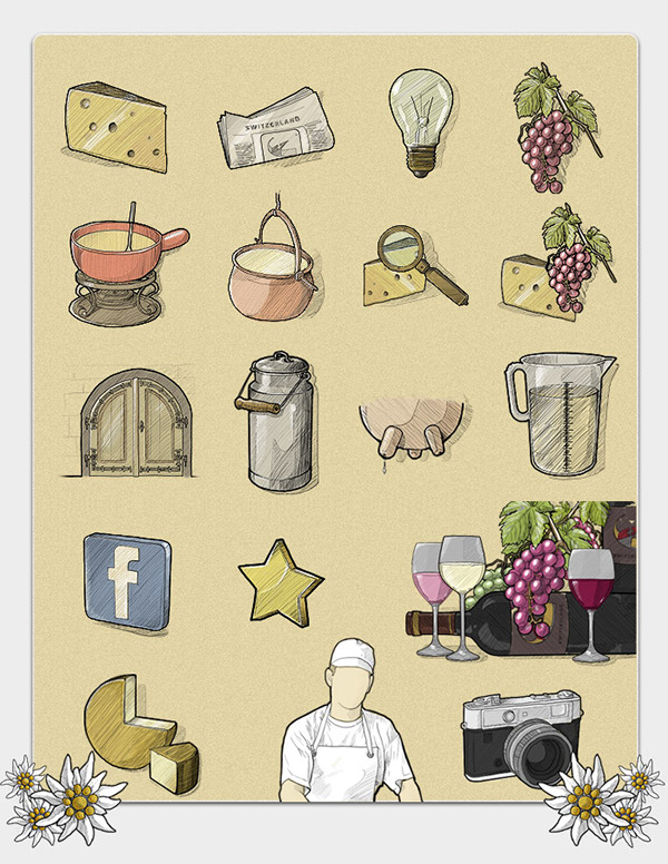 iphone android app screen iPad apple google Cheese swiss Switzerland wine Food 