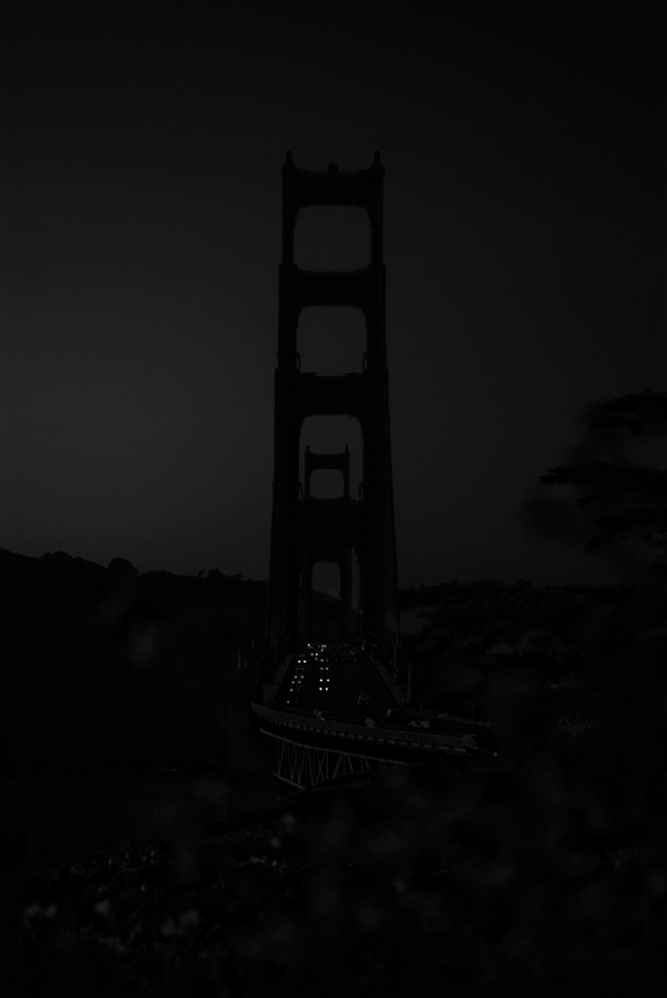 black White b&w San Francisco san francisco night golden gate bridge summer