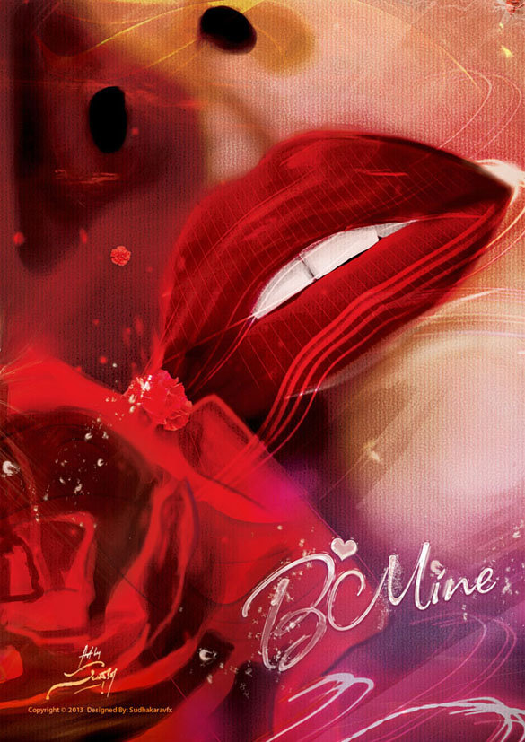 valentine Valentine's Day rose lips
